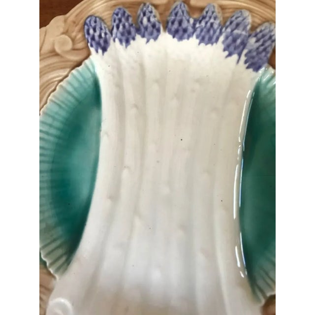 Ceramic Antique French Majolica Plate by Orchies, C. 1920's For Sale - Image 7 of 12