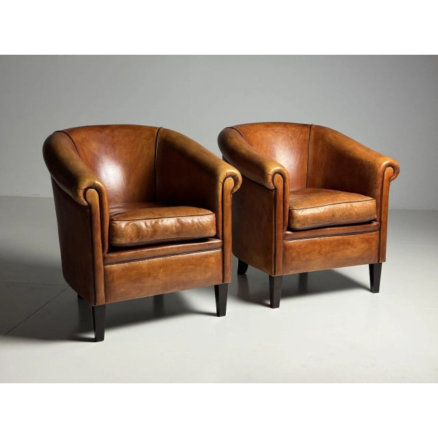 Set of Sheepskin Club Chairs For Sale - Image 13 of 18