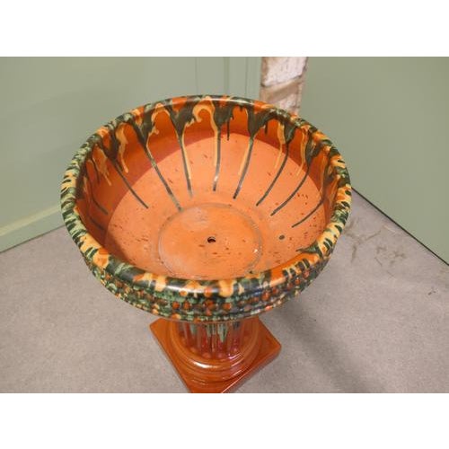 1960s French Arts and Crafts Glazed Terracotta Jardiniere, 1960s For Sale - Image 5 of 8