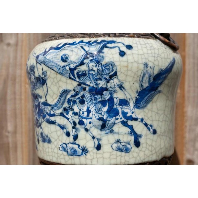 Large Early 19th Century Chinese Qing Dynasty Crackle Glazed Porcelain Vase For Sale - Image 15 of 18