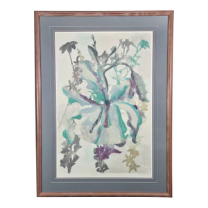 Lars Carsen "Prize Orchid" Framed Signed Floral Still Life 1/1 Monoprint