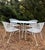 Metal 1970s Woodard “On the Terrace” Wrought Iron Patio Dining Set by Carolina Forge, Set of 5 For Sale - Image 7 of 12
