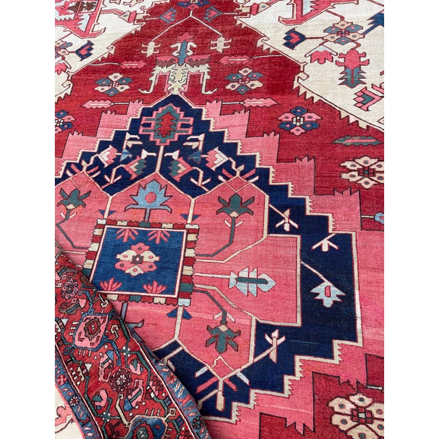 Antique Persian Serapi Carpet For Sale - Image 14 of 14