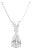 IGI certified 10K White Gold 1/2 cttw Diamond Pear Pendant Necklace (I-J, I1) For Sale