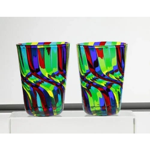 Murano Art Glass Tumblers by Silvio Piattelli, Set of 6 For Sale - Image 6 of 13