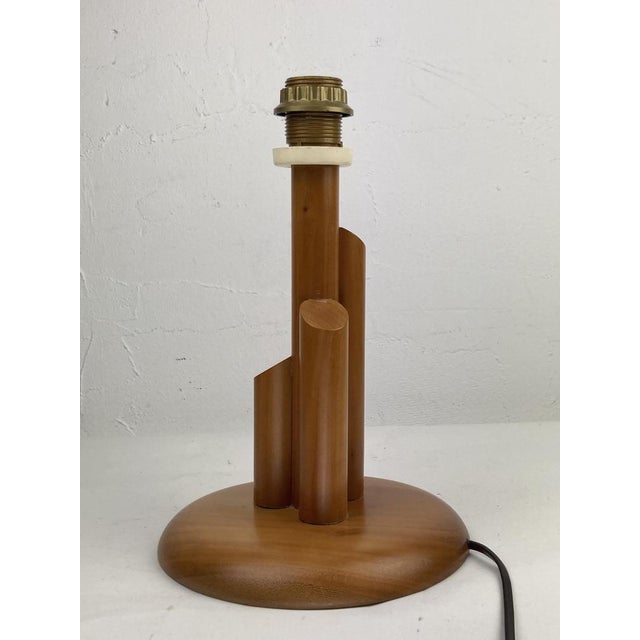 Mid-Century Modern Scandinavian Pine Skyscraper Table Lamp, 1970s For Sale - Image 11 of 13