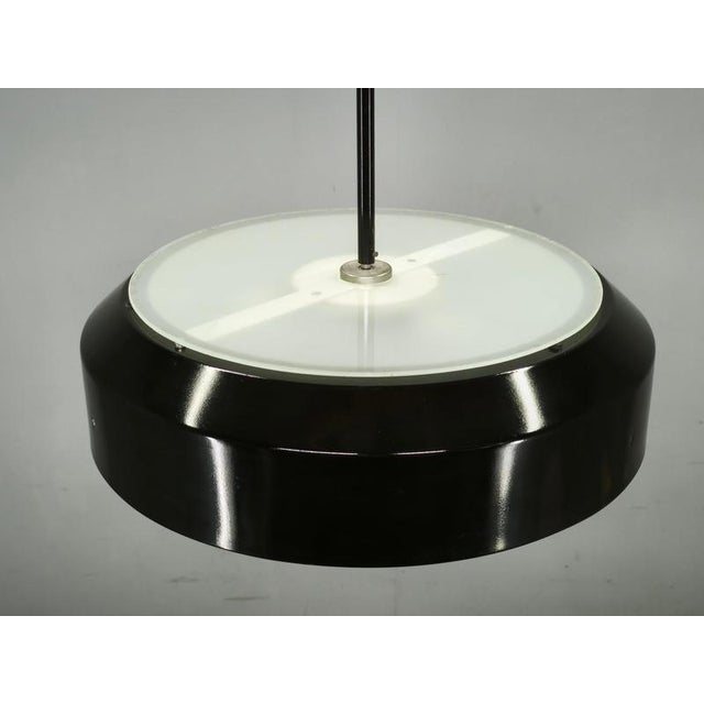 1960s Modernist Black Glass Pendant Light from Napako, Czechoslovakia, 1960s For Sale - Image 5 of 16
