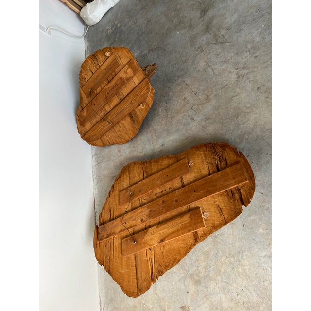 1980's Bob Boulware Art Hand Carved Pelicans Wall Sculptures - a Pair For Sale - Image 9 of 13