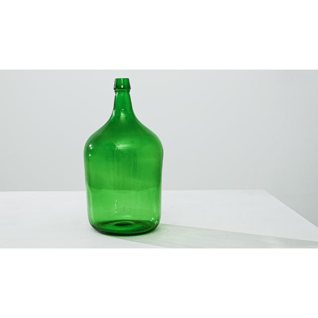 1900s French Green Wine Balloon Glass For Sale In Greensboro - Image 6 of 6