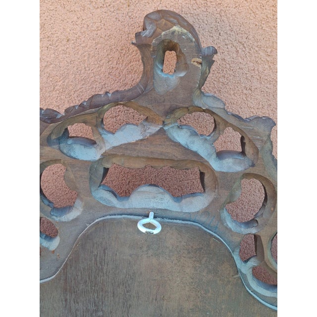 Large Louis XV Wall Mirror in Rocaille Carved Wood, 19th Century For Sale - Image 5 of 7