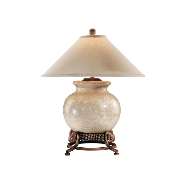 Contemporary Wildwood Urn With Stand Table Lamp For Sale - Image 3 of 3