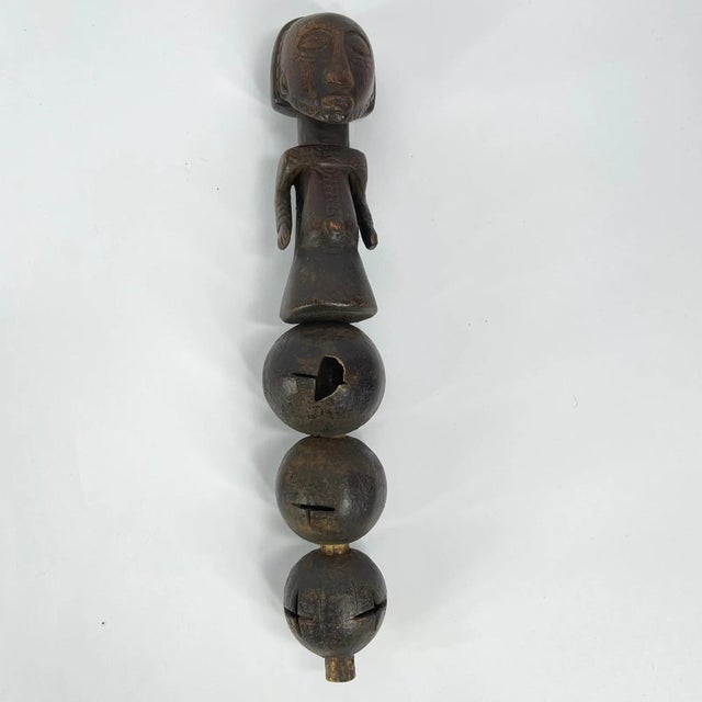 Dark Gray Early 20th Century Luba Divination Fetish Rattle For Sale - Image 8 of 8
