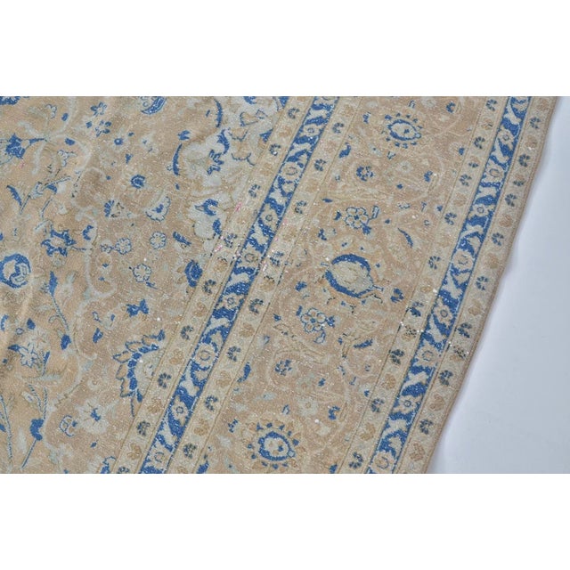 Mid 20th Century Beige Oversize Oushak Anatolian Carpet For Sale - Image 10 of 10