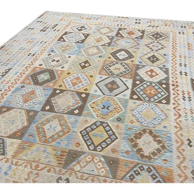 Handwoven Turkish Kilim Area Rug 10’1″ X 13’0″ For Sale In Dallas - Image 6 of 11