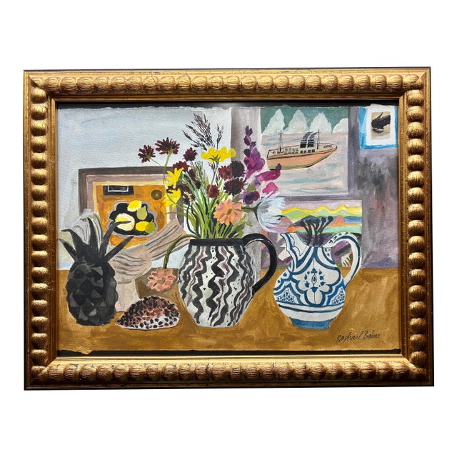 2026 British Original Fantastic Still Life Painting in Architectural Frame For Sale