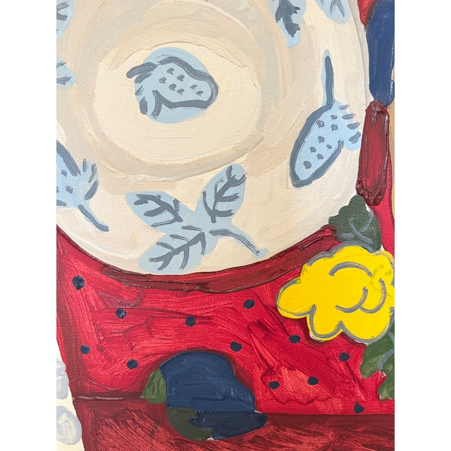 Contemporary Iris Tea, Original Oil Painting by Molly Mansfield For Sale - Image 3 of 4