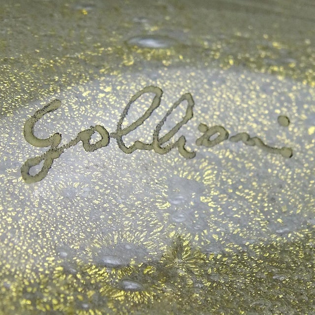 Gold Murano Vintage Gabbiani Pulegoso White Black Gold Leaf Italian Art Glass Bird Duck Sculpture For Sale - Image 8 of 9