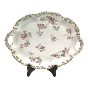 Early 20th Century Haviland & Co. Small Limoges Hand Painted Porcelain Platter