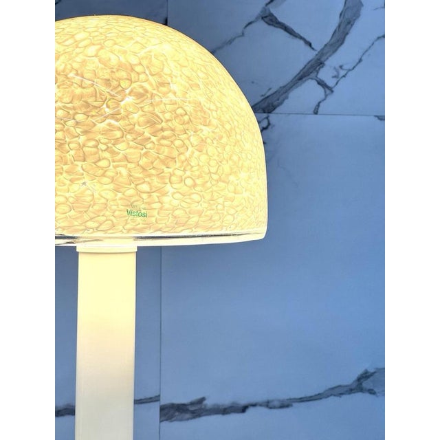 Gae Aulenti Neverrino Table Lamp in Murano Glass attributed to Gae Aulenti for Vistosi, Venice, Italy, 1970s For Sale - Image 4 of 10