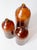 Brown 1930s Fleecy White Brown Glass Bottles Set of 3 For Sale - Image 8 of 12