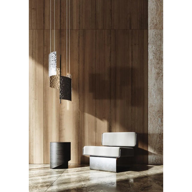 Not Yet Made - Made To Order Modern Ceiling Pendant Light - Led Panel Lamp - Water Ripple - Small For Sale - Image 5 of 12