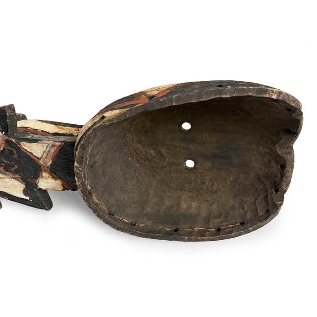 Old Antique Burkina Faso Antelope Plank Mask For Sale - Image 12 of 12