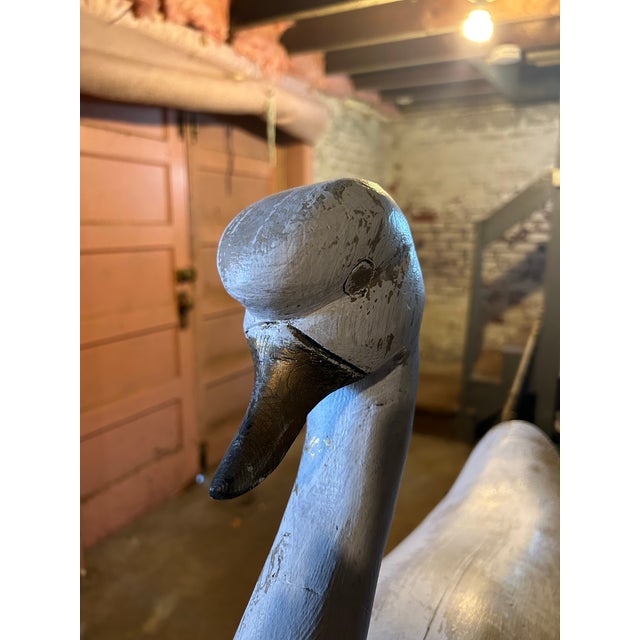 Antique Wood Carved Swan For Sale - Image 4 of 8