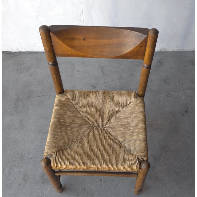 Vintage French Style Rush Seat Dining Chairs - Set of 4 For Sale - Image 10 of 15