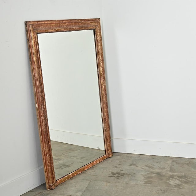 French 19th Century Patinated Gold Gilt Mantel Mirror For Sale In Baton Rouge - Image 6 of 9