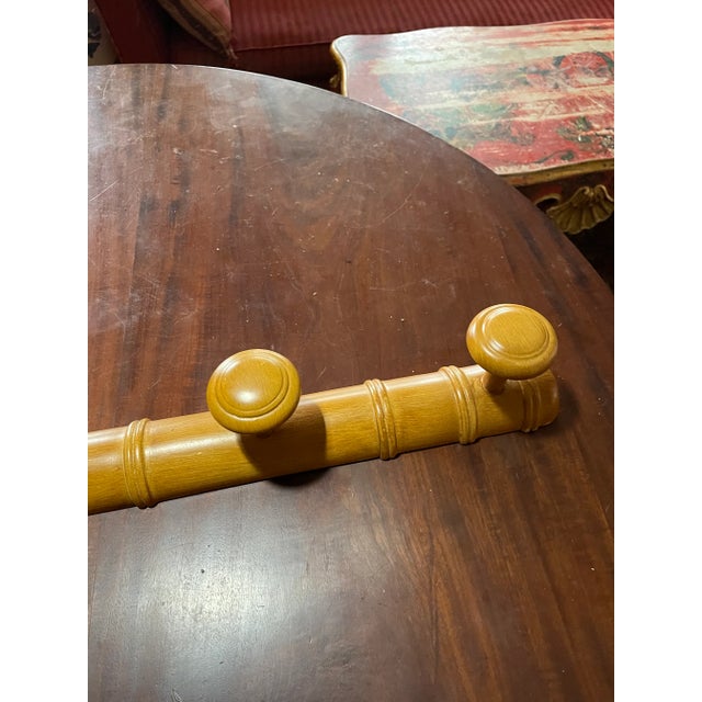 In very good shape. This stylish coat hook or rack would embellish any interior from traditional English to arts and crafts