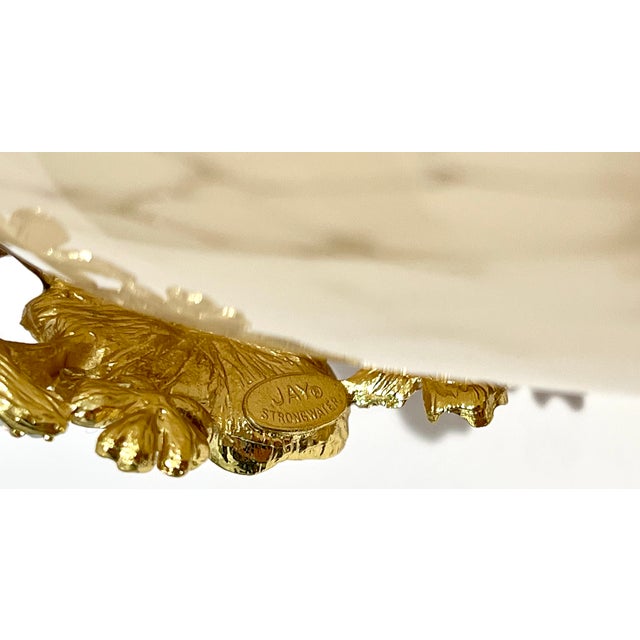 Hollywood Regency Jay Strongwater Polly Vase Jeweled Enamel Flowers Swarovski Crystals Signed For Sale - Image 3 of 8