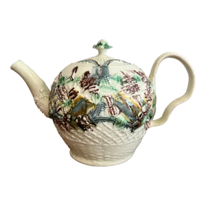 Circa 1770 William Greatbatch Basketweave Tea Pot, England