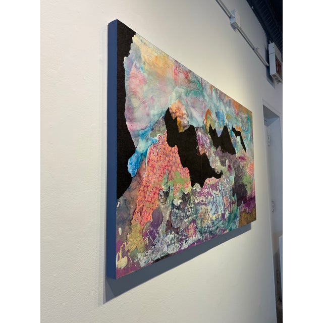 Abstract Abstract Mixed Media Collage Painting by CV Peterson For Sale - Image 3 of 3