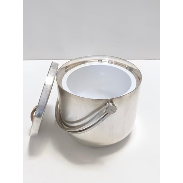 Silver Plated Ice Bucket attributed to Ambrogio Pozzi for Padova Argenti, 1970s For Sale - Image 7 of 14