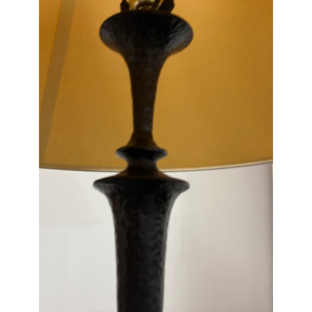 2010s Pottery Barn Hammered Metal Floor Lamp For Sale - Image 5 of 12