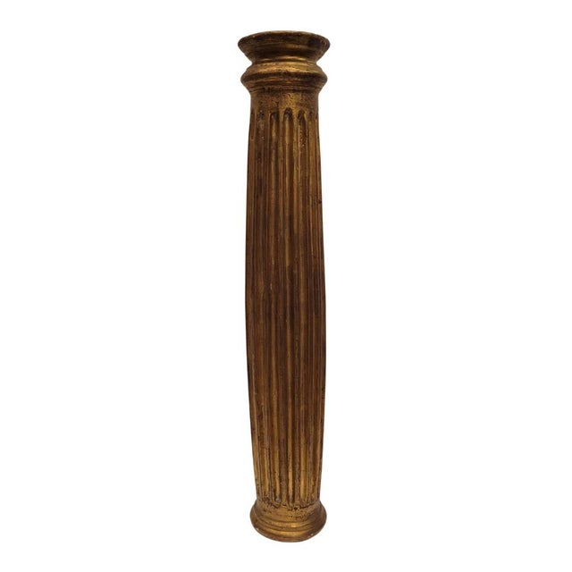 Column Altarpiece Fragment in Carved and Gilded Wood, 19th Century For Sale - Image 15 of 15