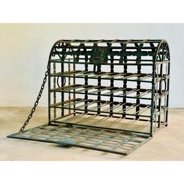 Metal Early 20th Century French Steel Wine Chest For Sale - Image 7 of 12