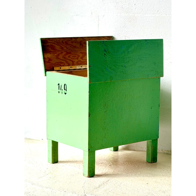 Industrial Green Storage Table, 1960 For Sale - Image 9 of 14