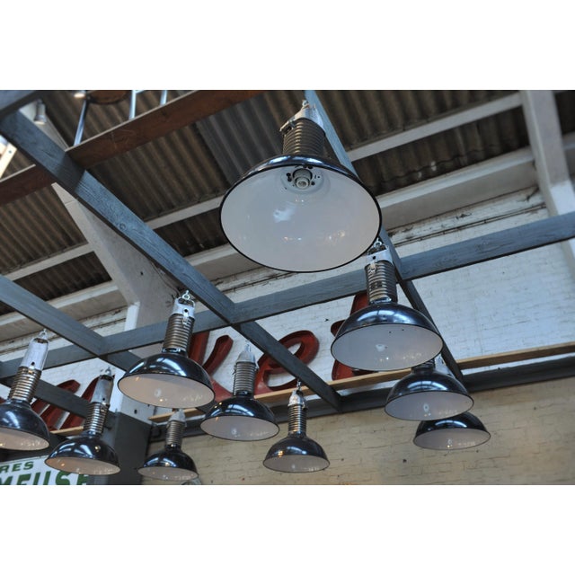 Philips Large Industrial Pendant Light from Philips, 1950s For Sale - Image 4 of 9