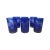 Glass Set of 7 Bohemian Cut to Clear Cobalt Blue Pitcher and Six Glasses For Sale - Image 7 of 10