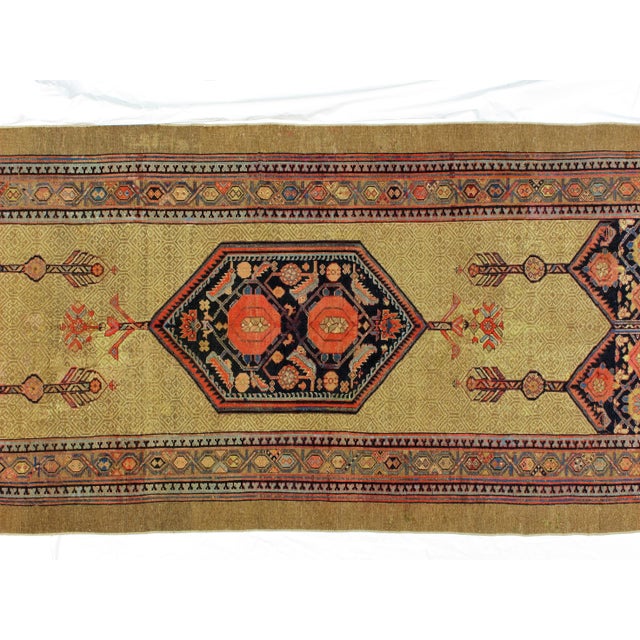 Persian Early 20th Century Antique Bakhshaish Rug - 4′6″ × 10′6″ For Sale - Image 3 of 7