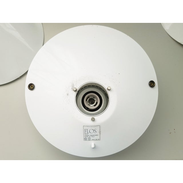 1970s Giovi Wall Lamps in White Metal and Rubber by Achille Castiglioni for Flos, 1976, Set of 2 For Sale - Image 5 of 14