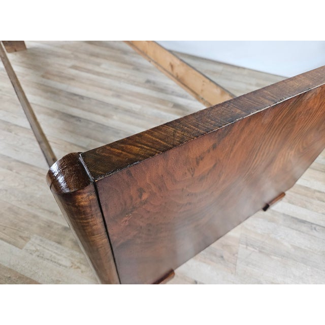 Wood Art Deco Walnut Bed, 1940 For Sale - Image 7 of 18
