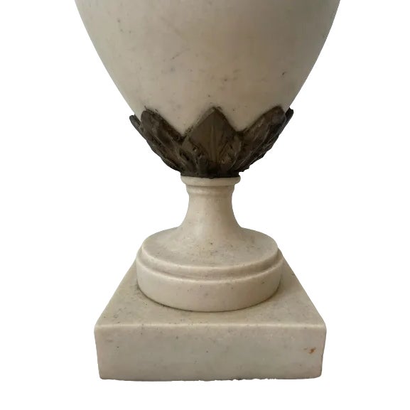 19th Century Napoleon III Marble and Bronze Urn Cassolettes- a Pair For Sale - Image 9 of 9