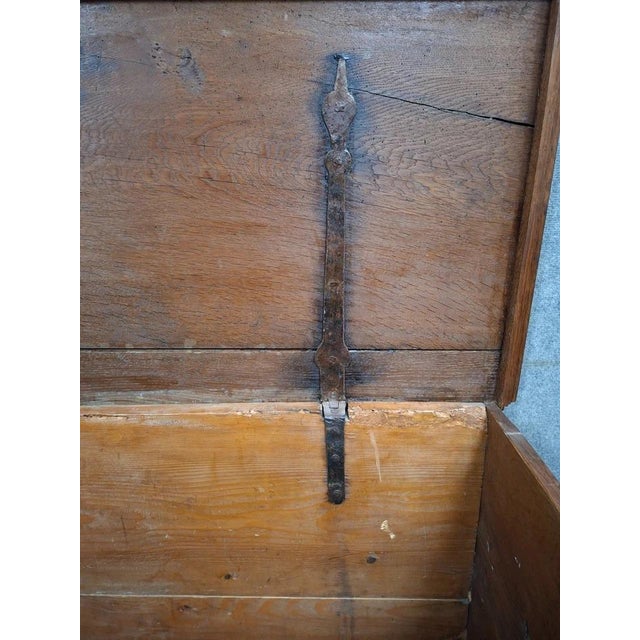 18th Century Rustic Oak Chest with Molded Panels For Sale - Image 6 of 11