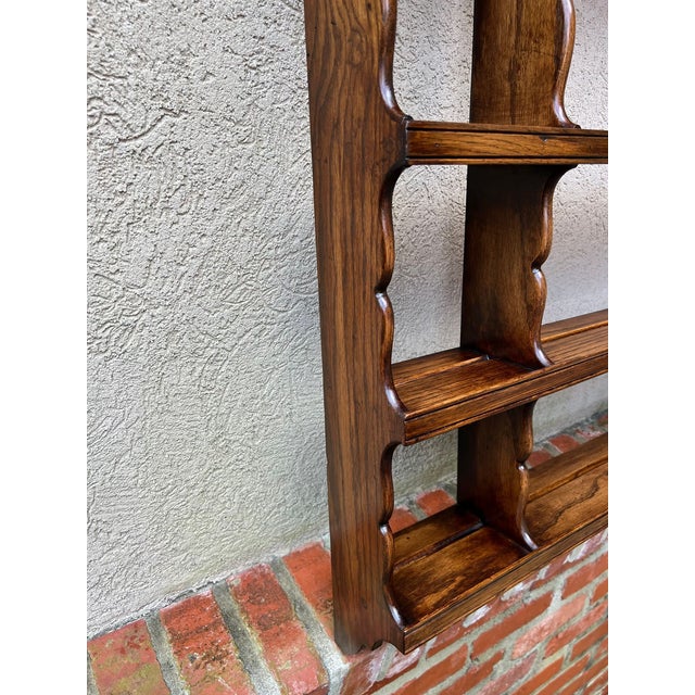 Antique English Oak Wall Shelf Plate Rack Arts & Crafts Country House C1900 For Sale - Image 10 of 18