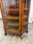 Early 20th Century Victorian Quarter-Sawn Tiger Oak Curved Glass Curio, Antique For Sale - Image 5 of 12