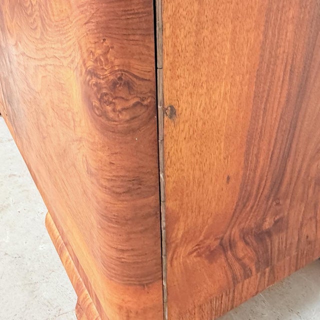 Brown Vintage Art Deco-Style Walnut Sideboard, 1950s For Sale - Image 8 of 13