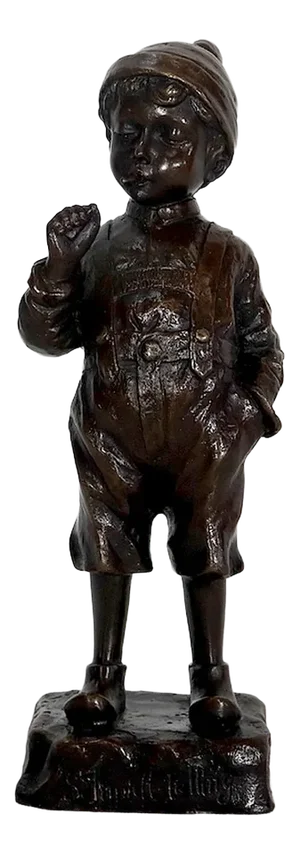 J. Schmidt-Felling, Le Petit Fumeur, Late 19th Century, Bronze