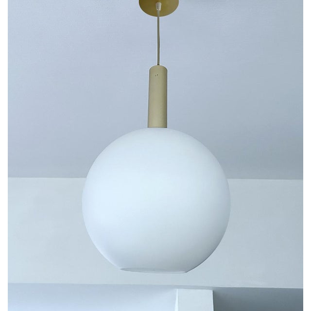 Large Vintage Glass Pendant Light from Doria, 1950s For Sale - Image 10 of 13